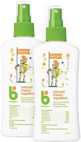 two pump bottles of babyganics insect and mosquito repellent for kids