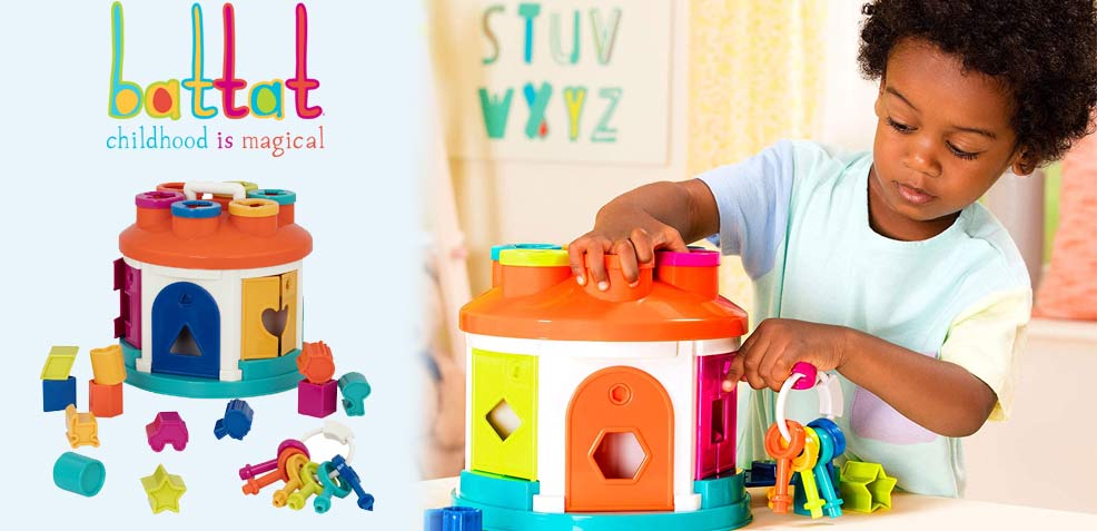 best two-year old boy gifts battat shape sorter house