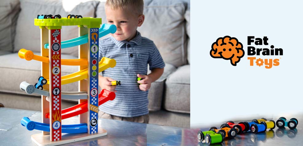 best two-year old boy gifts fat brain toys zigzag racetrack