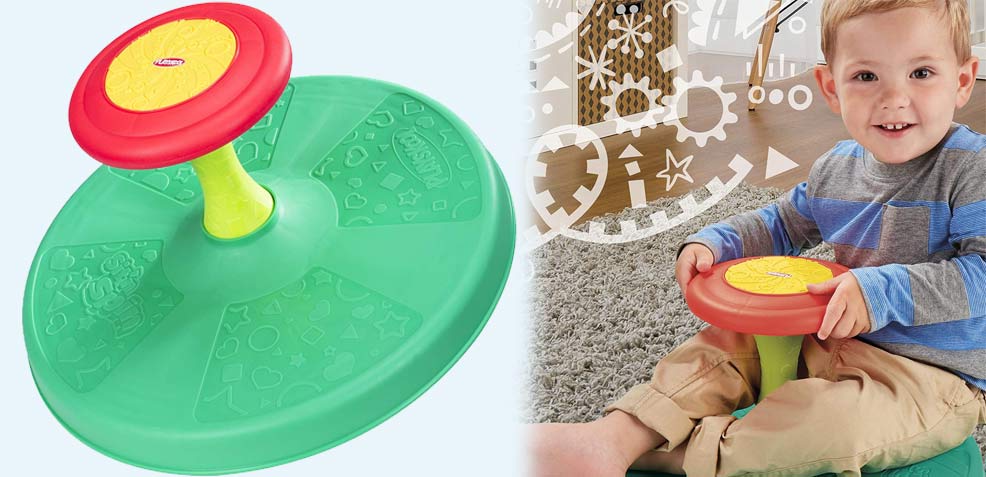 best two-year old boy gifts playskool sit and spin