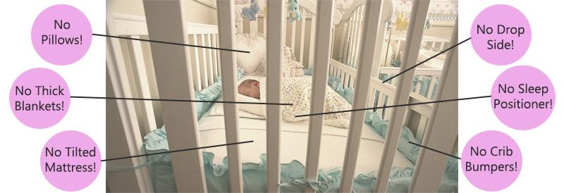 crib what not to do baby safety risks