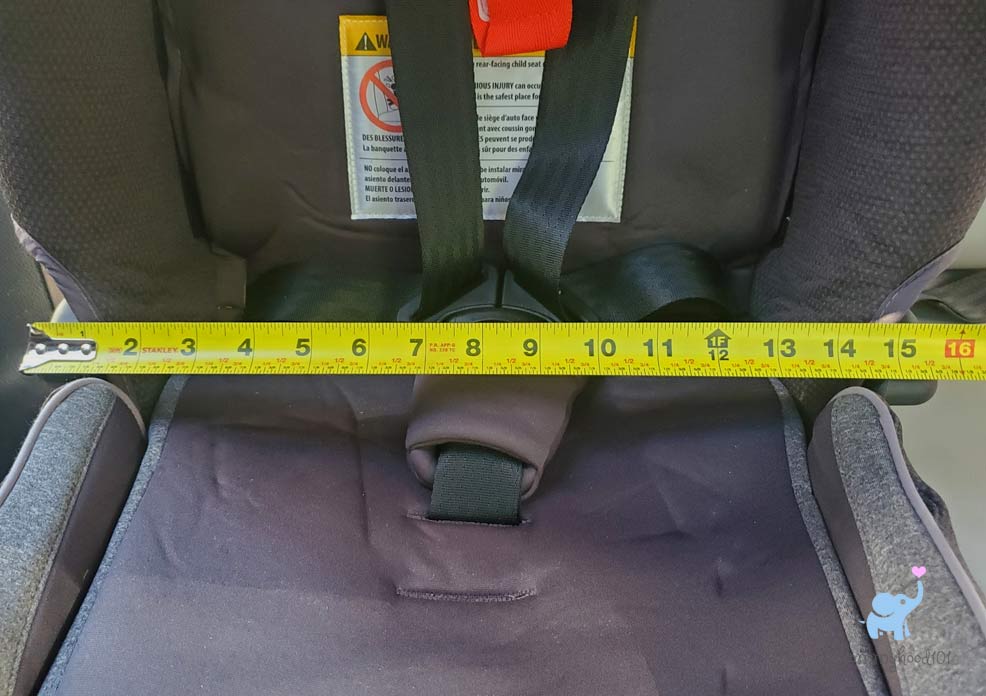 diono radian 3qx car seat dimensions seating width