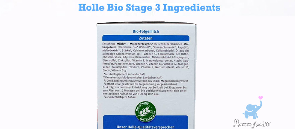 holle bio stage 3 formula ingredients