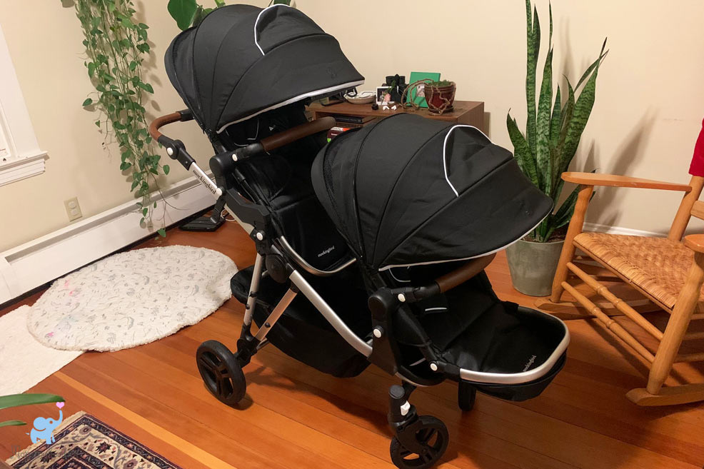 mockingbird single to double stroller review front facing