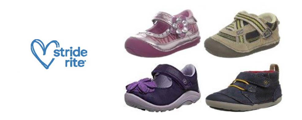 assorted colors of stride rite baby shoes