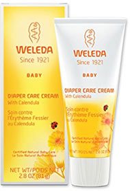 a box and tube of weleda baby diaper care cream