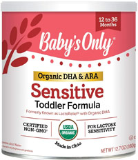 a tin of the babys only sensitive organic formula