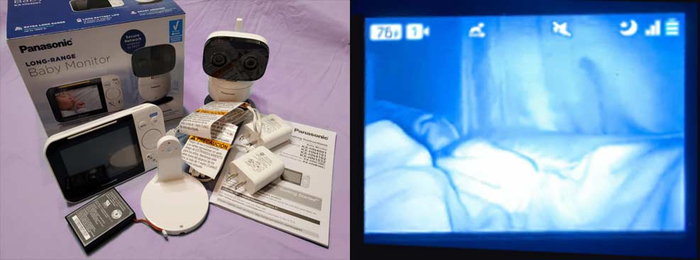 panasonic baby monitor unboxed and night vision
