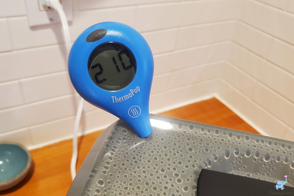 testing the temperature of the baby brezza sterilizer dryer mini