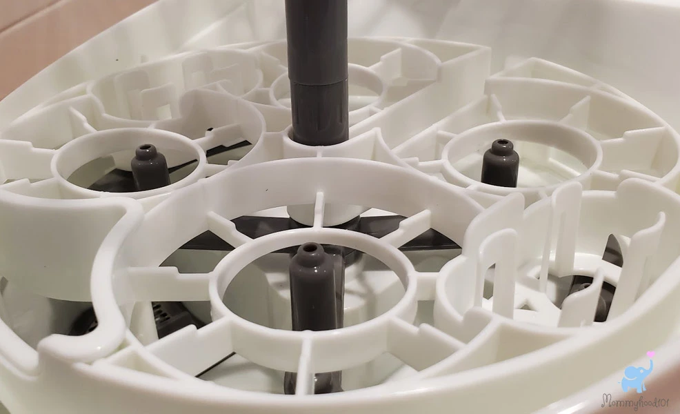 bottom rack of the baby brezza bottle washer pro