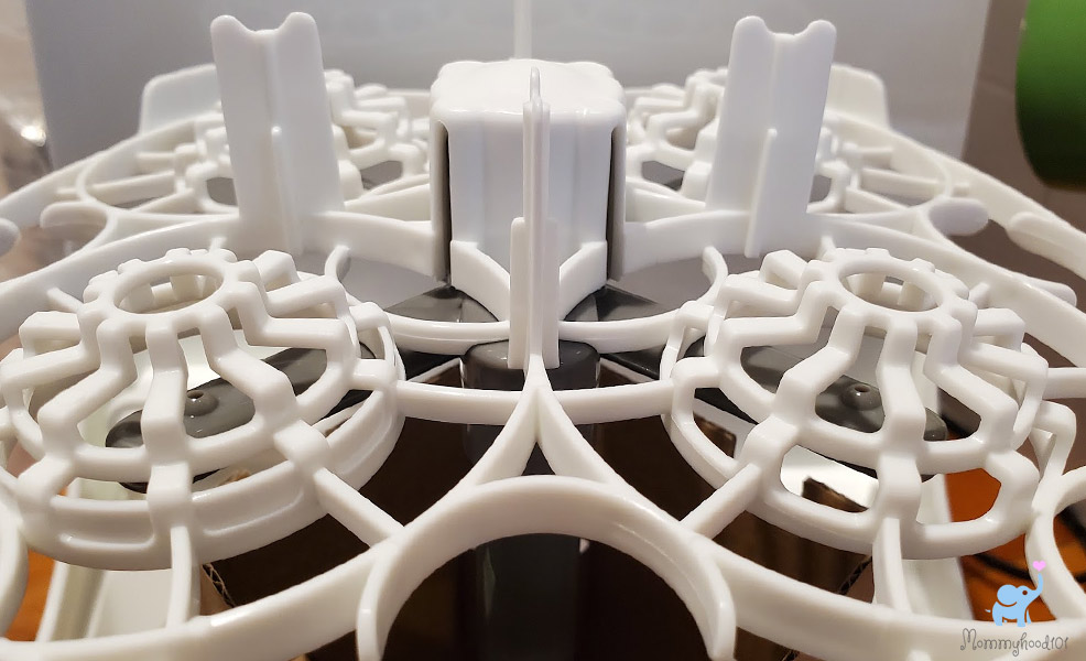 top rack of the baby brezza bottle washer pro