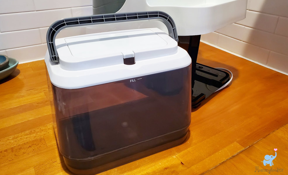 filling the baby brezza bottle washer pro with water