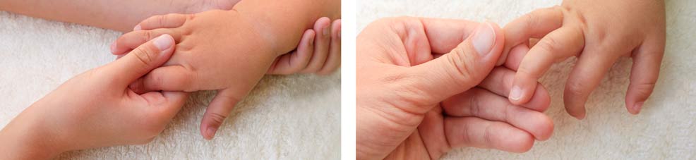baby massage hands