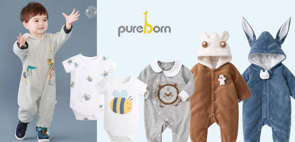 best baby boy gifts pureborn clothing onesies bodysuits jumpers rompers sweaters