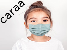 kid wearing caraa mask