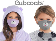 best kids face masks cubcoats 2-layer cloth kids masks