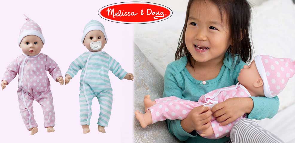 best two-year old girl gifts melissa doug luke lucy twin dolls