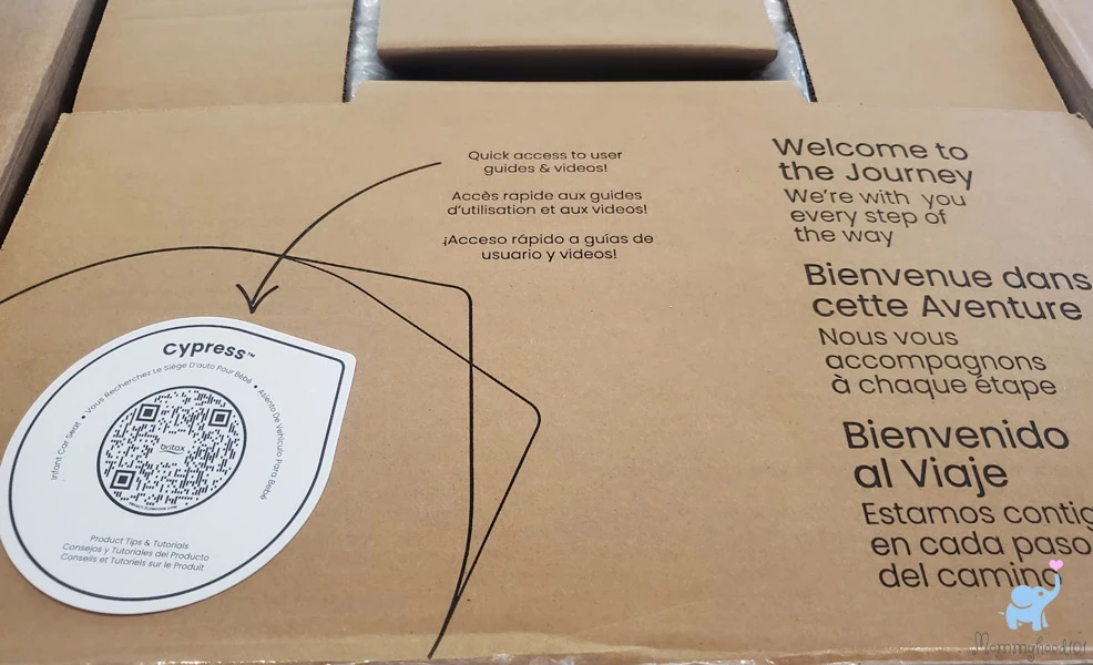 opening up the box and seeing the instructions qr code