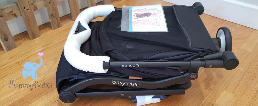 the contours bitsy elite stroller folded up