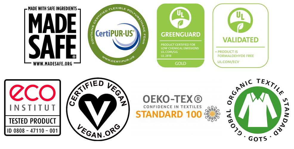 crib mattress safety certification logos