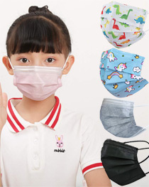 kids wearing assorted diolv disposable masks