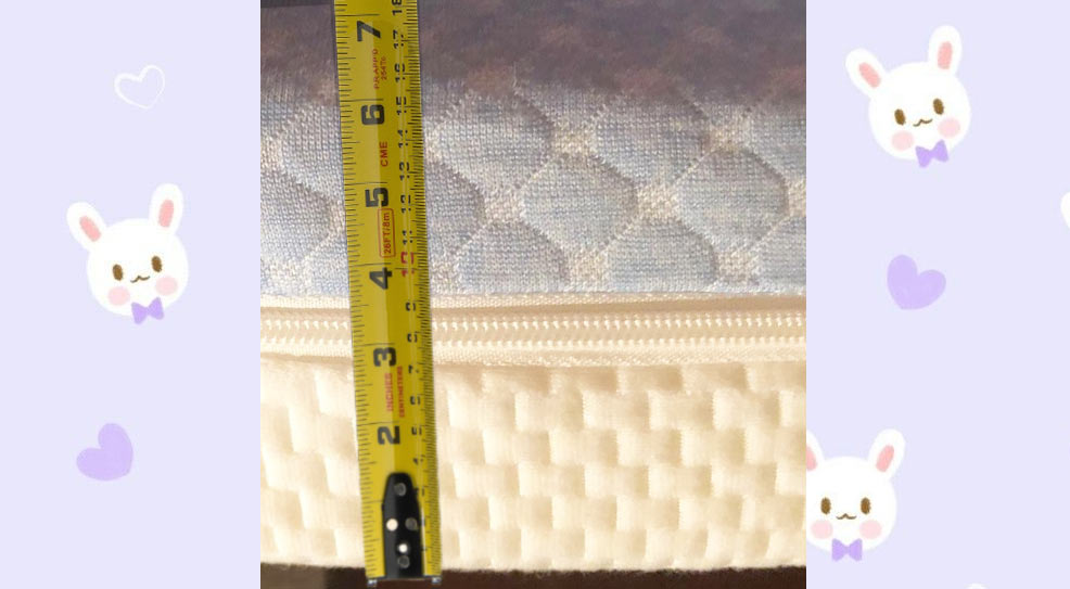 measuring the thickness of the dourxi crib mattress