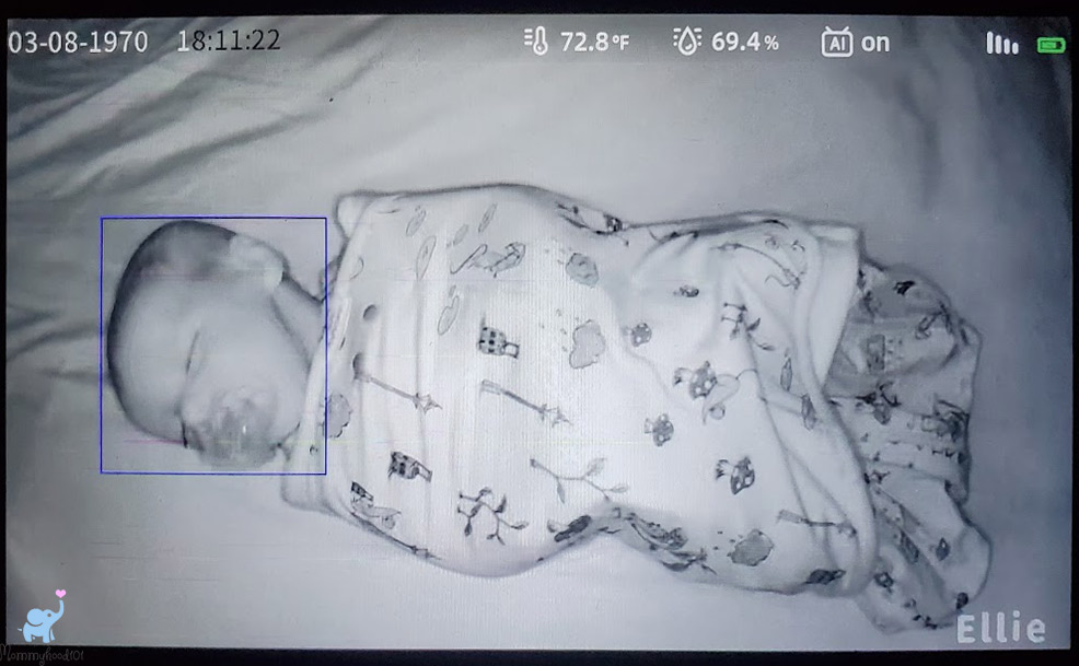 night vision quality of the ellie baby plus monitor