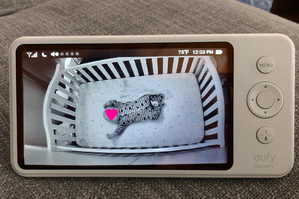 the night vision capability of the eufy baby monitor