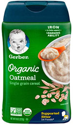 best organic baby food gerber organic cereal