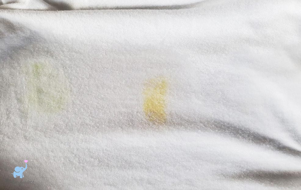 test stains pre-treated with stain stick