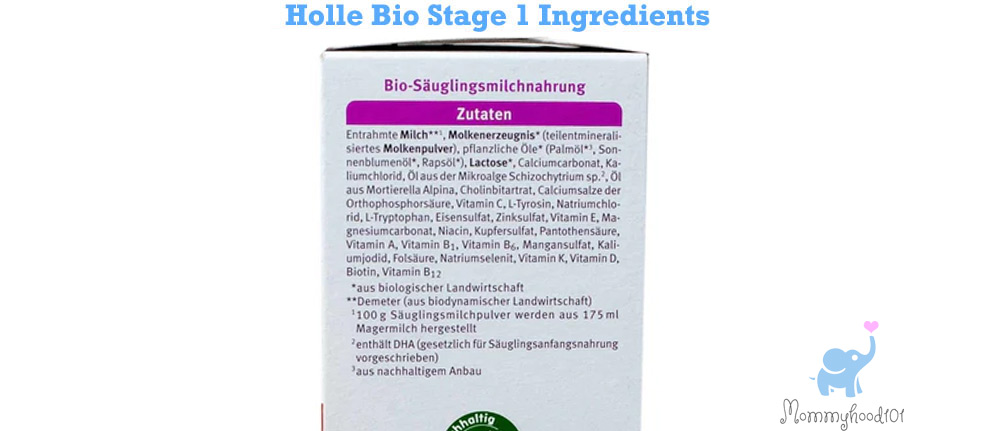 holle bio stage 1 formula ingredients