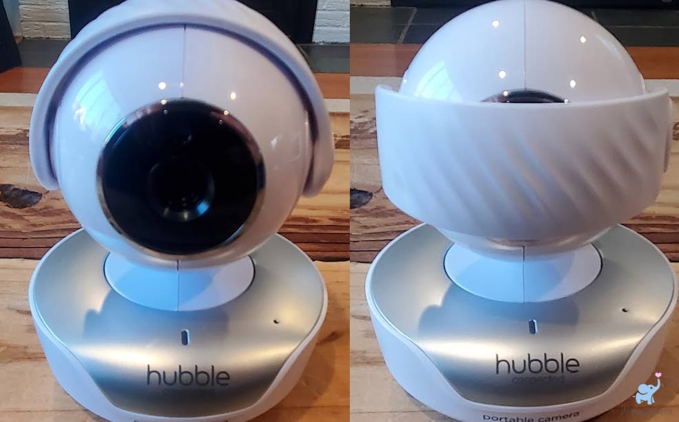 the camera unit of the hubble baby monitor privacy window
