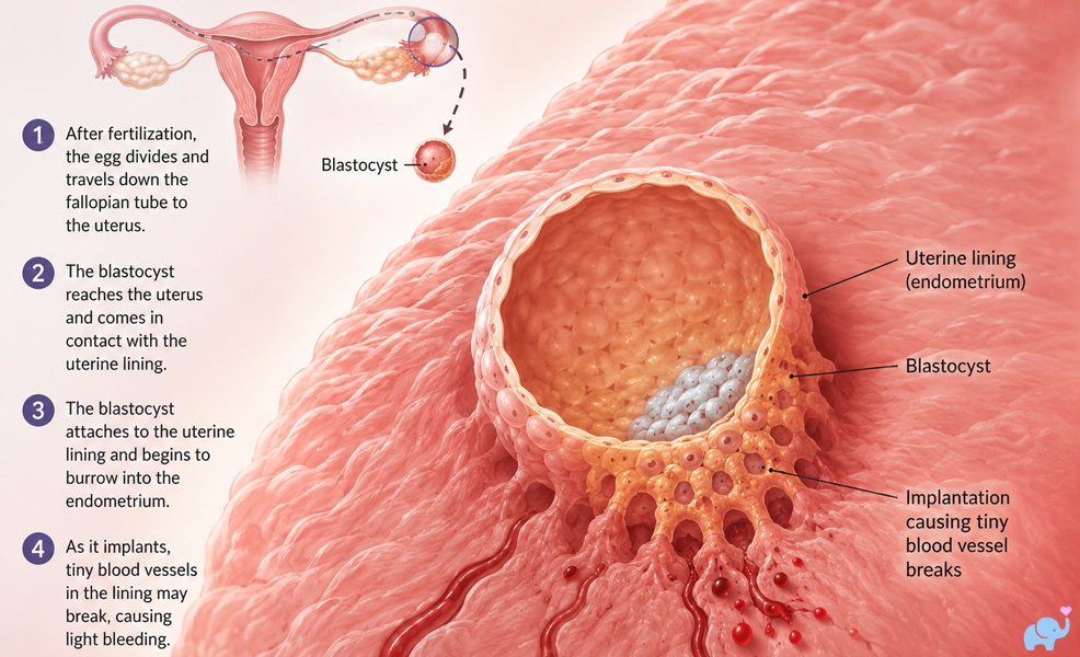 spotting pregnant implantation bleeding