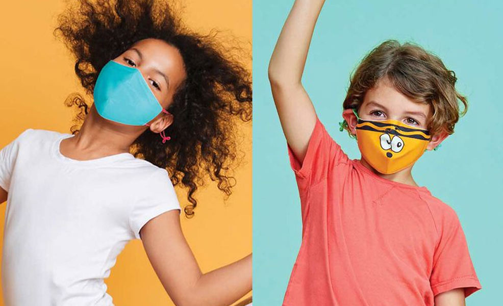 kids wearing face masks