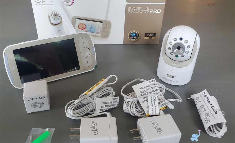 the infant optics dxr-8 pro baby monitor and accessories