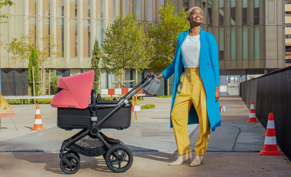 bugaboo fox stroller with mom