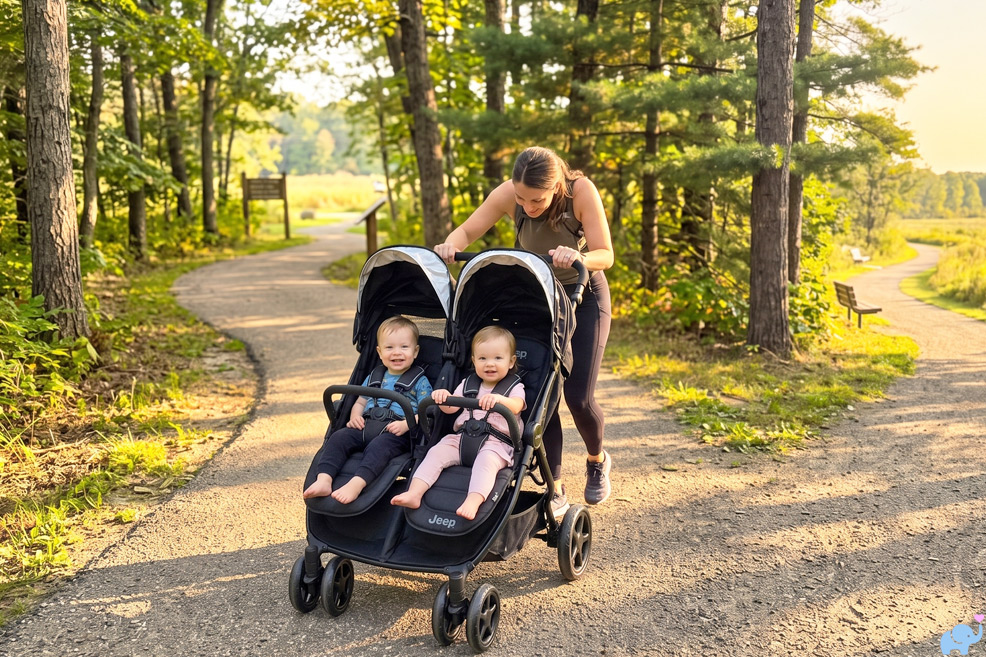 jeep side x side destination double stroller review