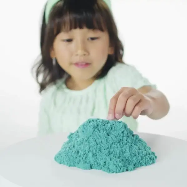 kids playing with a kinetic sand mini play set sensory for preschoolers