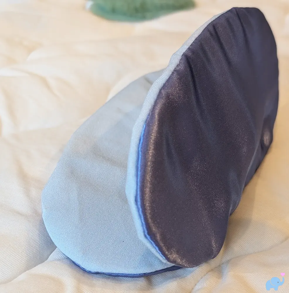 Fuzzy blue butterfly on the Lalo Play Gym II mat with squeak and crinkle textures