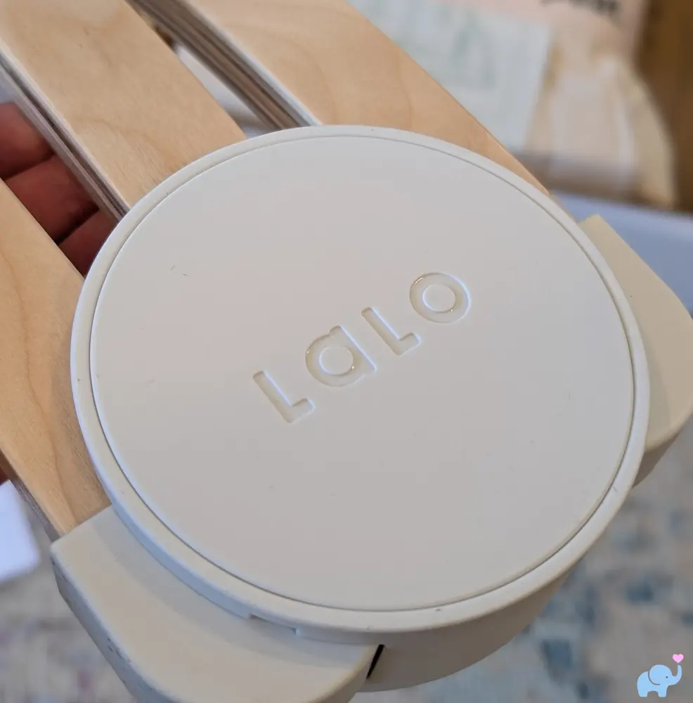 Close up of the Lalo Play Gym folding mechanism