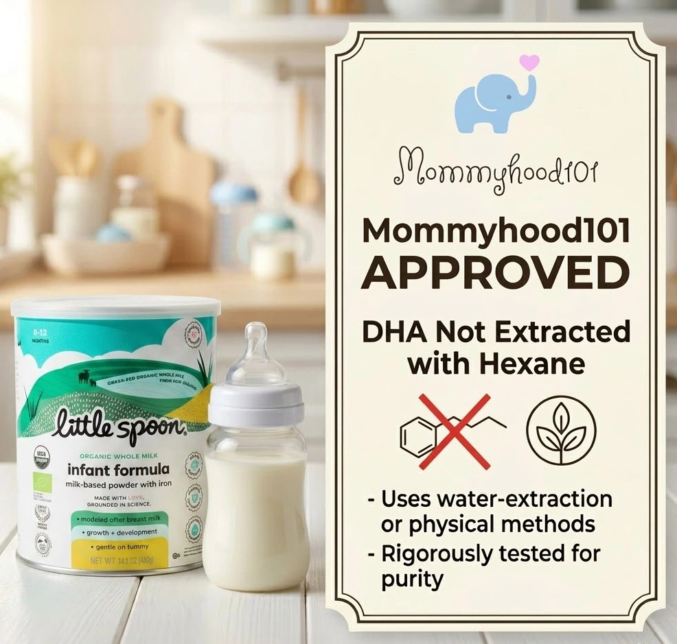 Little Spoon Organic Infant Formula and DHA extraction hexane information