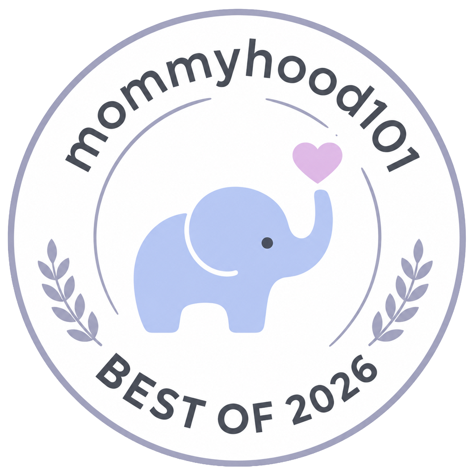 mommyhood101 best of logo badge white