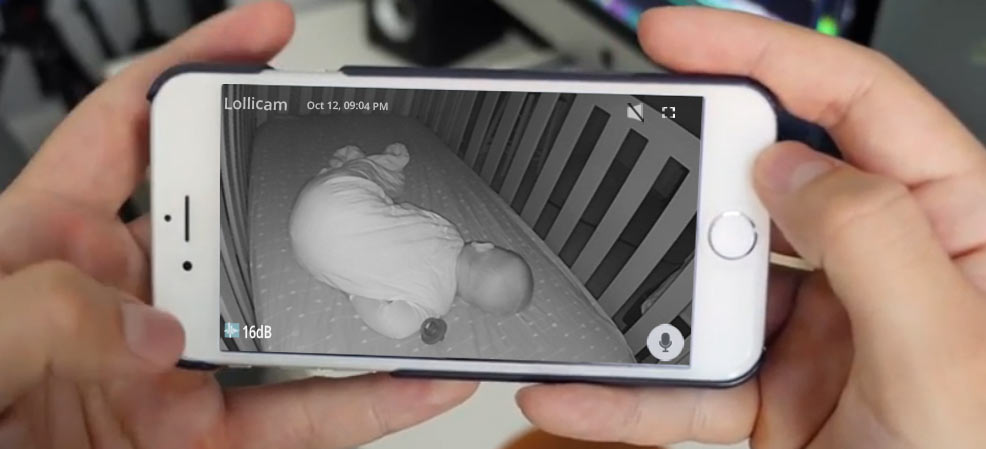 the smartphone app on the lollipop baby monitor