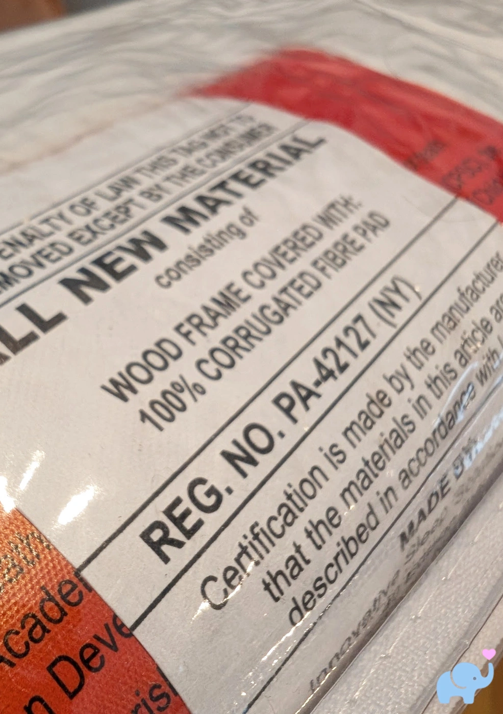 love to dream gro crib mattress law label