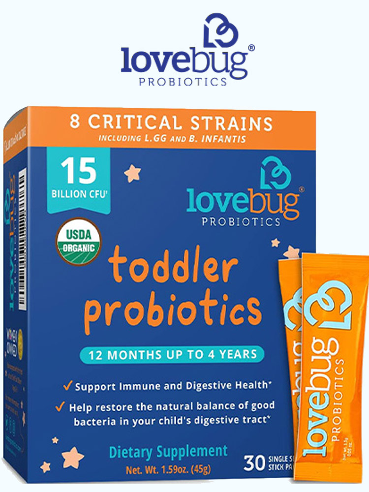 a box of lovebug toddler probiotics