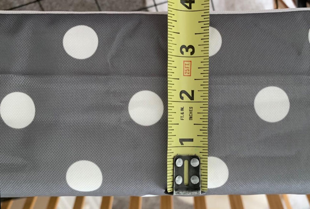 thickness measurement of the milliard crib mattress