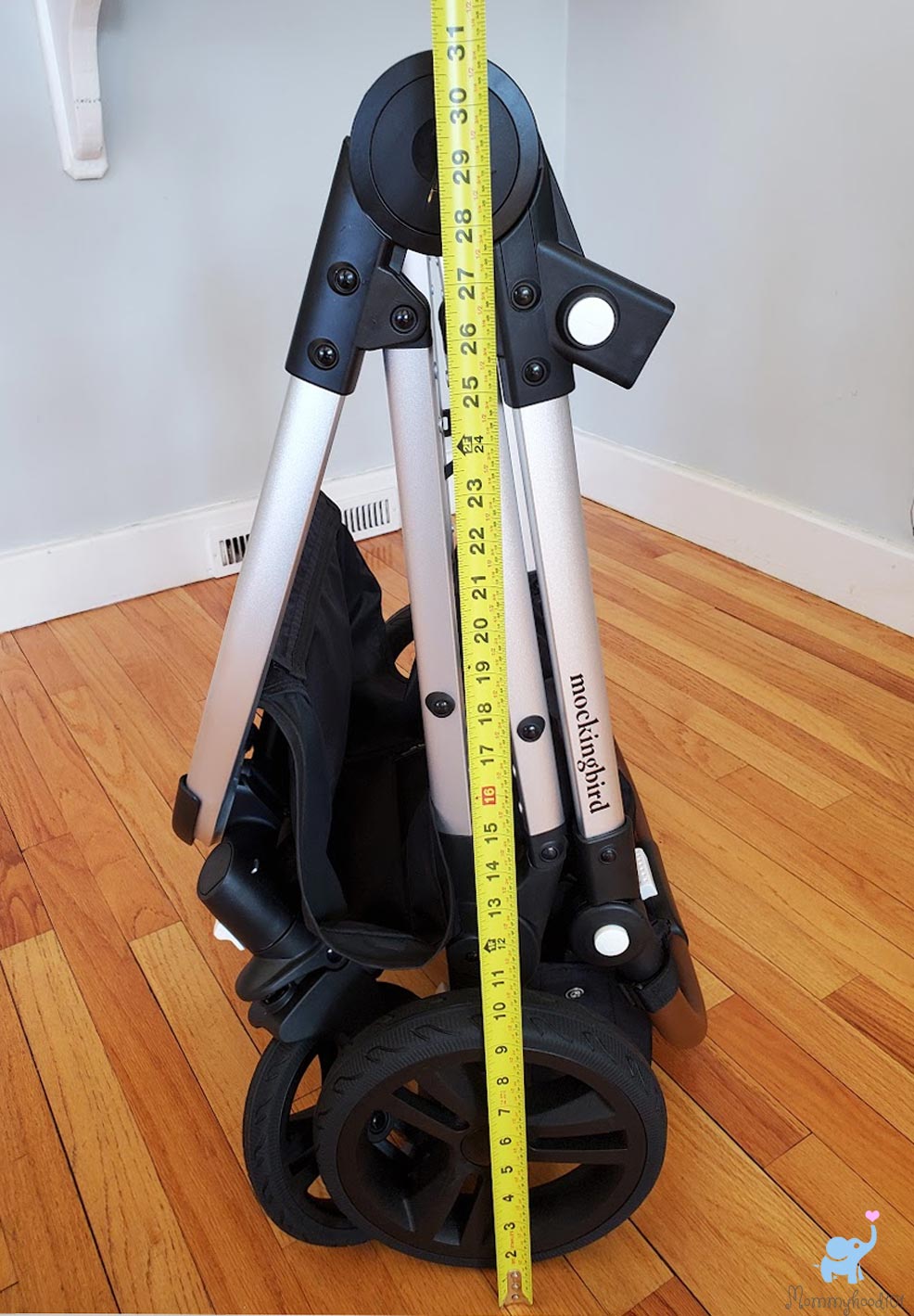 mockingbird 2.0 stroller folded dimensions