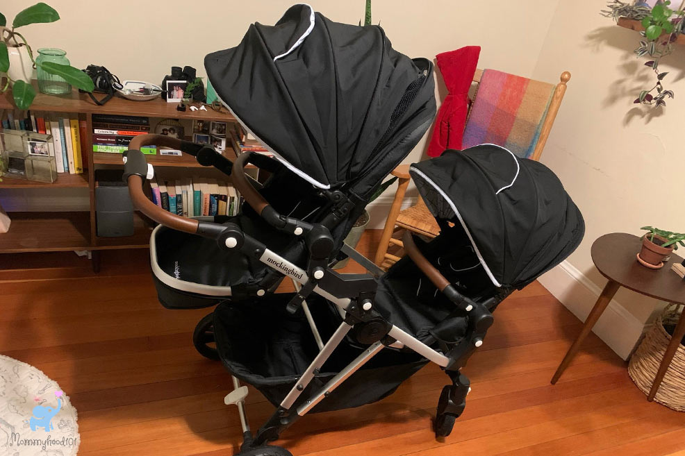 mockingbird single to double stroller review rear facing