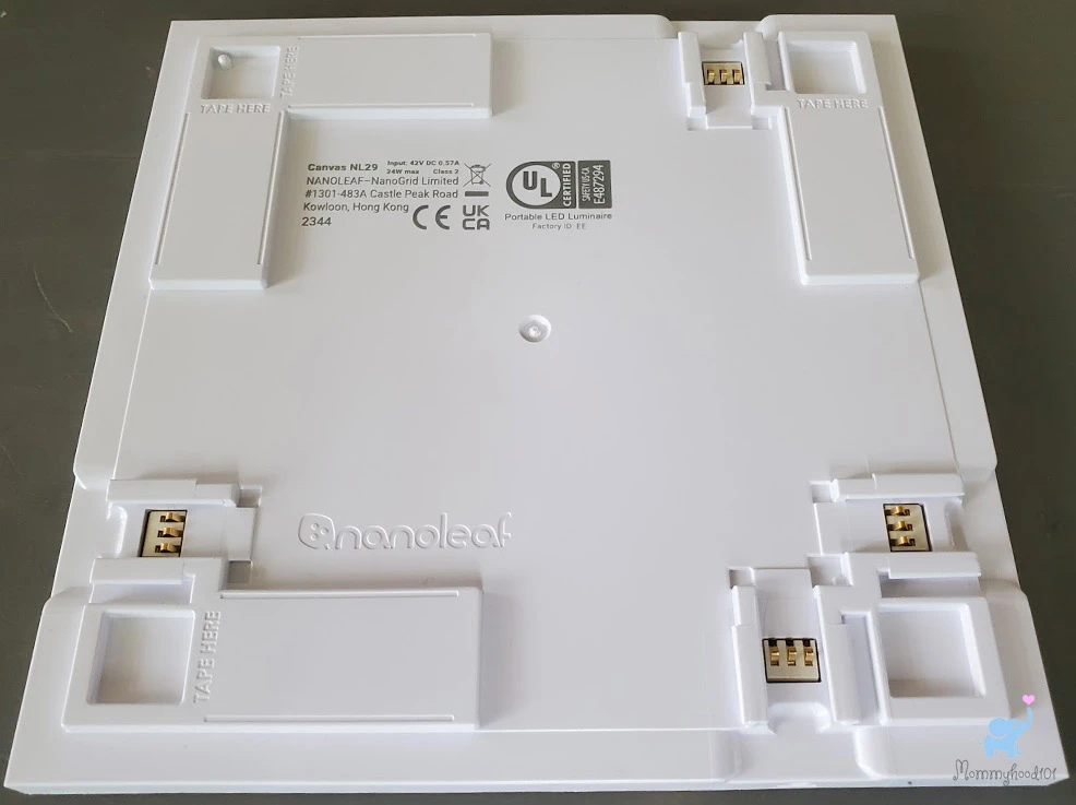 back of a light panel of the nanoleaf canvas
