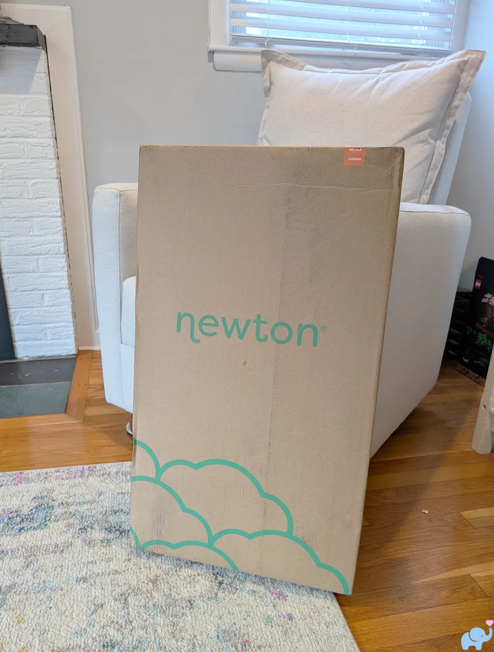 Newton Baby Rocker shipping box before unboxing